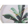 Kiera Grace 12" Norvin Wall Clock Banana Leaf: Modern Glass Decorative Timepiece, Indoor Use, Analog Display - 3 of 4