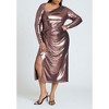 ELOQUII Women's Plus Size Metallic Asymmetric Neckline Top - 4 of 4