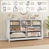 Drawer Storage Cabinets, Tall Boho Dresser with Curved Legs, Rattan Accents, Freestanding Storage - 4 of 4