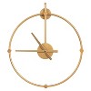 Kate and Laurel Lidor Round Metal Wall Clock, 22x25, Gold - 2 of 4
