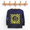 The Juniper Shop SmileyWorld Checkered Lightning Distressed Toddler Long Sleeve Tee - 2 of 4