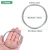Unique Bargains Dream Catcher Stainless Steel Macrame Wreath Floral Round Metal O Rings 2 PCS - 3 of 4