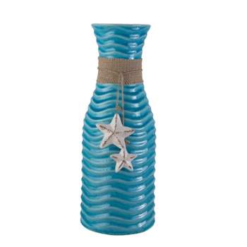 Beachcombers Large Blue Wave Ceramic Vase