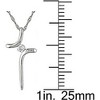Pompeii3 Solitaire Diamond Cross Pendant Round Solitaire 10K White Gold - 2 of 4