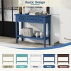 38"W Console Table Entry Table Entryway Table Hallway Table Accent Table Side Table with 2 Drawers, Open Shelf and Rubber Wood Legs-ModernLuxe - 4 of 4