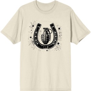 Horseshoe & Hand Grenade Adult Crew Neck Short Sleeve Tee - 1 of 2