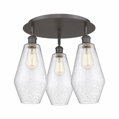 Cindyrella - 3 Light Flush Mount In Industrial Style-14.5 Inches Tall and 18.75 Inches Wide