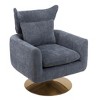 APRILSOUL Classic Mid-Century 360-degree Swivel Accent Chair, White Teddy Fabric - 4 of 4