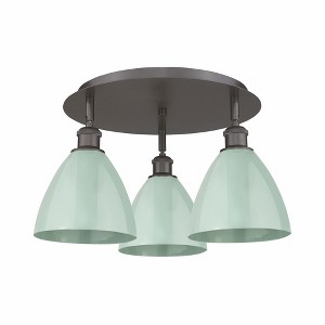 Ballston Dome - 3 Light Flush Mount In Industrial Style-10 Inches Tall and 19.25 Inches Wide - 1 of 1