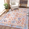 Washable Rug Boho Distressed Rug Stain Resistant Moroccan Accent Carpet - 2 of 4