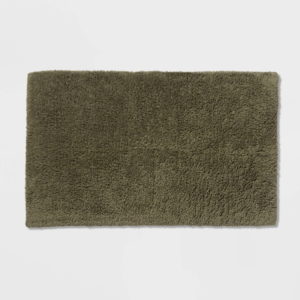  Performance Plus Cotton Reversible Bath Rug/Runner Dark Green