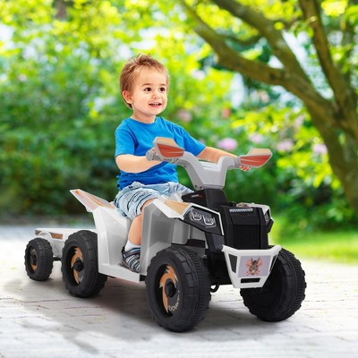 Whisen Kids ATV, Toddler Ride on Car with Trailer for Boys and Girls, Gift for Kids Aged 3-6