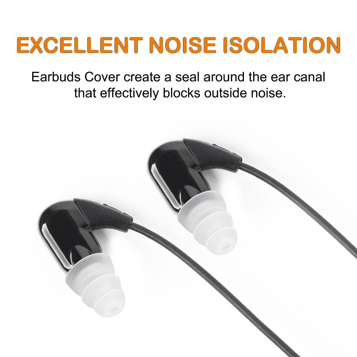 Unique Bargains Soft Silicone Noise Reduce Three Flanges Clear Earbuds Tips 5mm Inner Hole 10 Pcs - thumbnail 5