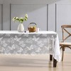 HLC.ME Butterfly Floral Patterned Scalloped, Wrinkle Resistant, Lace Fabric Table Cloth for Round and Rectangle Tables - 2 of 4