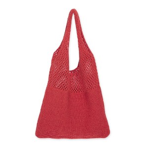 Hadley Wren Knit Market Tote, Red - 1 of 4