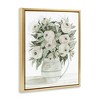 Stupell Industries White Ranunculus Blossoms Flower Vase Floating Frame Canvas Art - 2 of 4