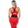 Women's Cut Out Back Mesh Sports Bra - White Mark - 3 of 4