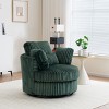 Modern Swivel Chair, Removable Cushions, Plush Corduroy, Engineered Wood Frame, Cozy Corner For Living Room Or Bedroom-The Pop Home - 2 of 4