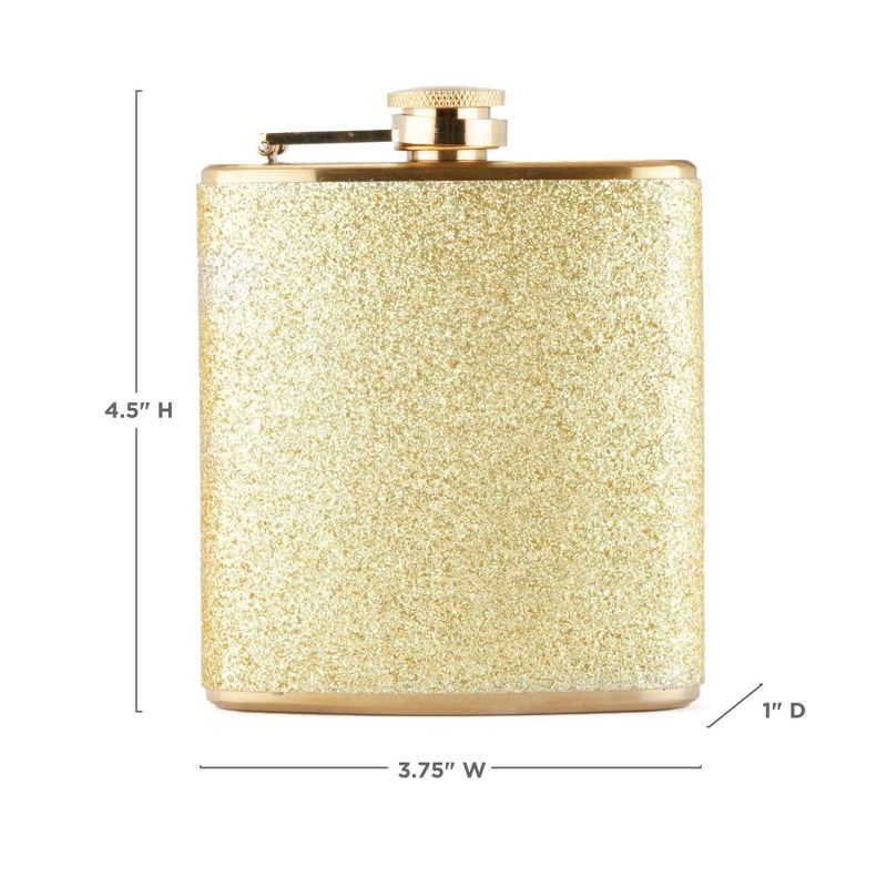 Sparkletini Stainless Steel Gold Flask by Blush, 4 of 8