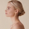 Sterling Silver Large Hoop Earrings for Women Fashionable Temperament, Low Allergy - 2 of 4