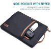 Hachikiko 14 Inch Laptop Sleeve, Water-Resistant Shockproof Laptop Case with Handle & 2 Pockets,Black - 4 of 4