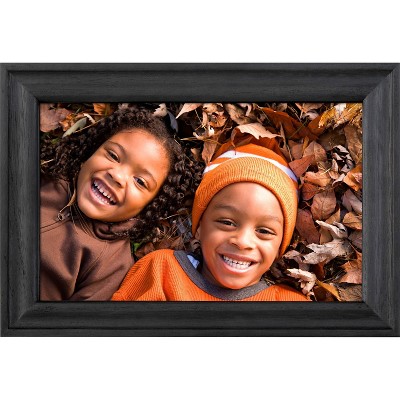 10" WiFi Digital Photo Frame Woodgrain Black - Polaroid