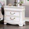 ORRD Classic White Nightstand, Solid Wood 2-Drawer Bedside Table with Nickel Pulls - 2 of 4