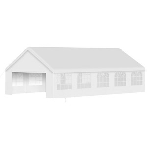 20x40ft Party Tent Heavy Duty Wedding Tent Outdoor Canopy Event Shelters Galvanized Canopy Commercial Tent with Removable Sidewall Windows - 1 of 4