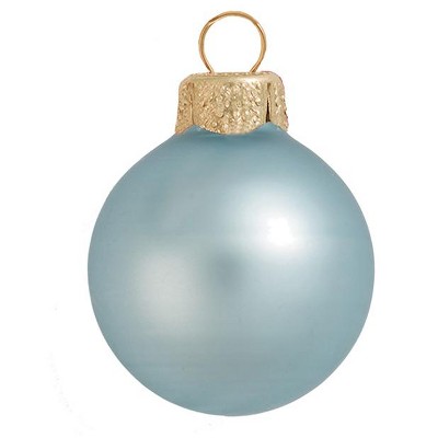 Northlight 4ct Arctic Blue Glass Matte Christmas Ball Ornaments 4.75" (120mm)