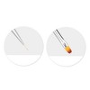 Unique Bargains Aluminum Nylon UV-Gel Double-Ended Nail Art Brushes Silver Tone White 3 Pcs - 4 of 4