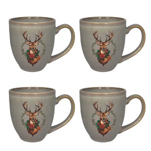 Courtside Market Holiday Buck Cozy Mug 4 Piece Set - 1 of 1