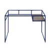 Writing Desk with Glass Top, Open Shelf, and Metal Sled Base - 4 of 4