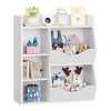 3-Tier Toy Storage Organizer, 36" Height Kids Bookshelf with 5 Cube Double-Side Display & Top Shelf, for Kids Room, Bedroom, Nursery - 3 of 4
