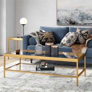 54" Brass Finish Coffee Table - Henn&Hart - 1 of 4