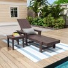 WestinTrends Ashore Modern Reclining Chaise Lounge with Side Table 2-Piece Set - 2 of 4