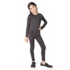 EVERYDAY KIDS Girls Thermal Underwear Set – Long Johns Base Layer for Cold Weather – Microfleece & Moisture-Wicking, Black - 2 of 4