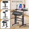 Itopfox Small Standing Desk with Wheels, Mobile Stand Up Desk, Portable Standing Table on Wheels for Walking Pad, Rolling Computer Desk Adjustable - 4 of 4