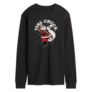 Men's - Instant Message - Vibe Check Santa Christmas Long Sleeve Graphic T-Shirt - 1 of 4