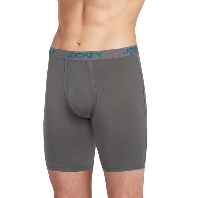 Jockey Men's Chafe Proof Pouch Ultra Soft Modal 8.5" Long Leg Boxer Brief