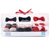 Hudson Baby Infant Girl Headband and Socks Giftset 6pc, Red Navy, One Size - 2 of 2