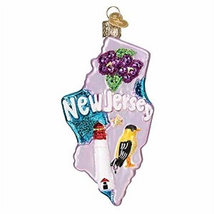 Old World Christmas Glass Blown Ornament for Christmas Tree, State of New Jersey - 1 of 4