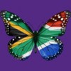 Women's Design By Humans Butterfly Flag Of South Africa By GiftsIdeas Racerback Tank Top - 2 of 2