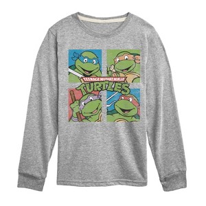 Boys' - Teenage Muntant Ninja Turtles - Grid Long Sleeve Graphic T-Shirt - 1 of 3