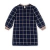 Girls' Organic Puff Sleeve Bow Detail Intarsia Sweater Dress, Kids - 3 of 3