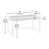 INFURNIC Writing Desk Modern Desk with Spacious Surface and Open Storage Shelf for Home Office, Brown, 48.98"*24.96"*29.53" - 2 of 4