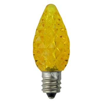 Northlight Pack of 25 Faceted LED C7 Yellow Christmas Replacement Bulbs