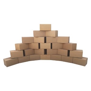 UOFFICE 50 Corrugated Boxes 16" x 12" x 8" Single Wall Shipping Boxes - 1 of 4