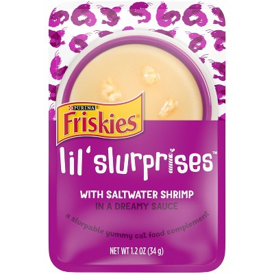 Friskies Lil' Slurprises Compliments Saltwater Shrimp Wet Cat Food - 1.2oz