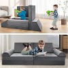 Docred Kids Couch Play Set, 8/10PCS Modular Kids Sofa Couch Fold Out Playhouse Set for Toddlers, Creative Foam Play Couchs Indoor - 2 of 4