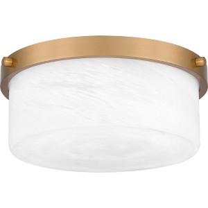 Quoizel Lighting Levine 2 - Light Flush Mount in  Aged Brass - 1 of 4